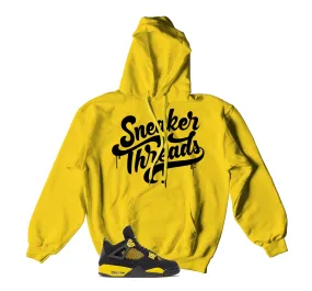 Retro 4 Yellow Thunder Hoody - ST Drip - Yellow