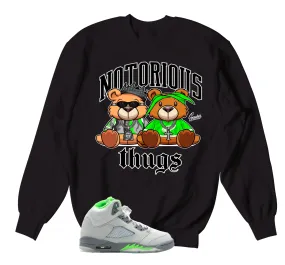 Retro 5 Green Bean Thug Bears Sweater