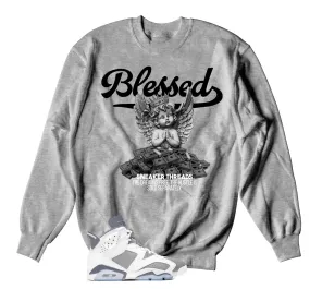 Retro 6 Cool Grey Blessed Angel Sweater