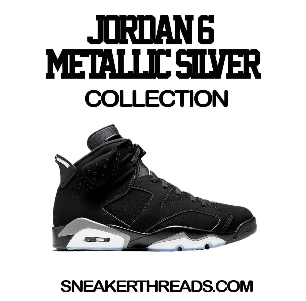 Retro 6 Metallic Silver Sweater - Got Em - Black