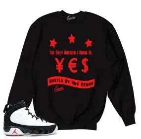 Retro 9 OG Sweater - Answer - Black