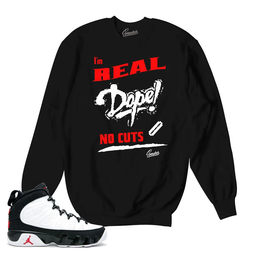 Retro 9 OG Sweater - No Cuts - Black