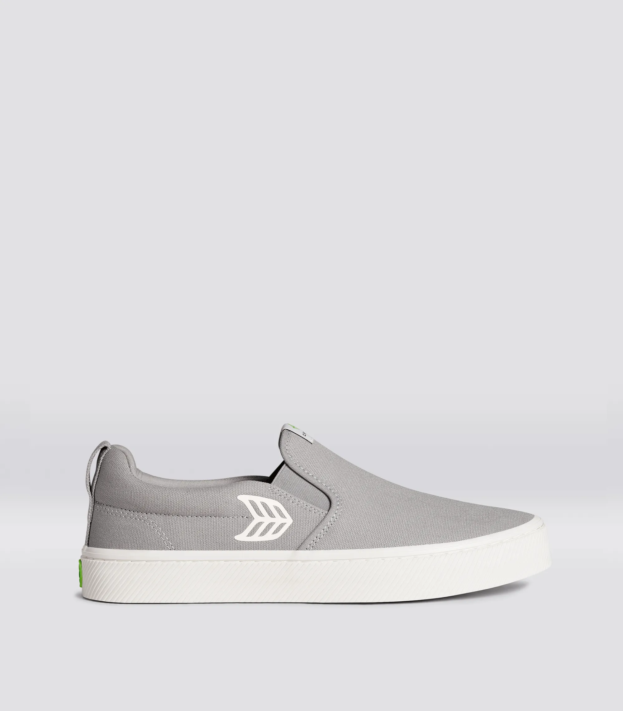 SLIP ON Light Grey Canvas Off-White Logo Sneaker Men