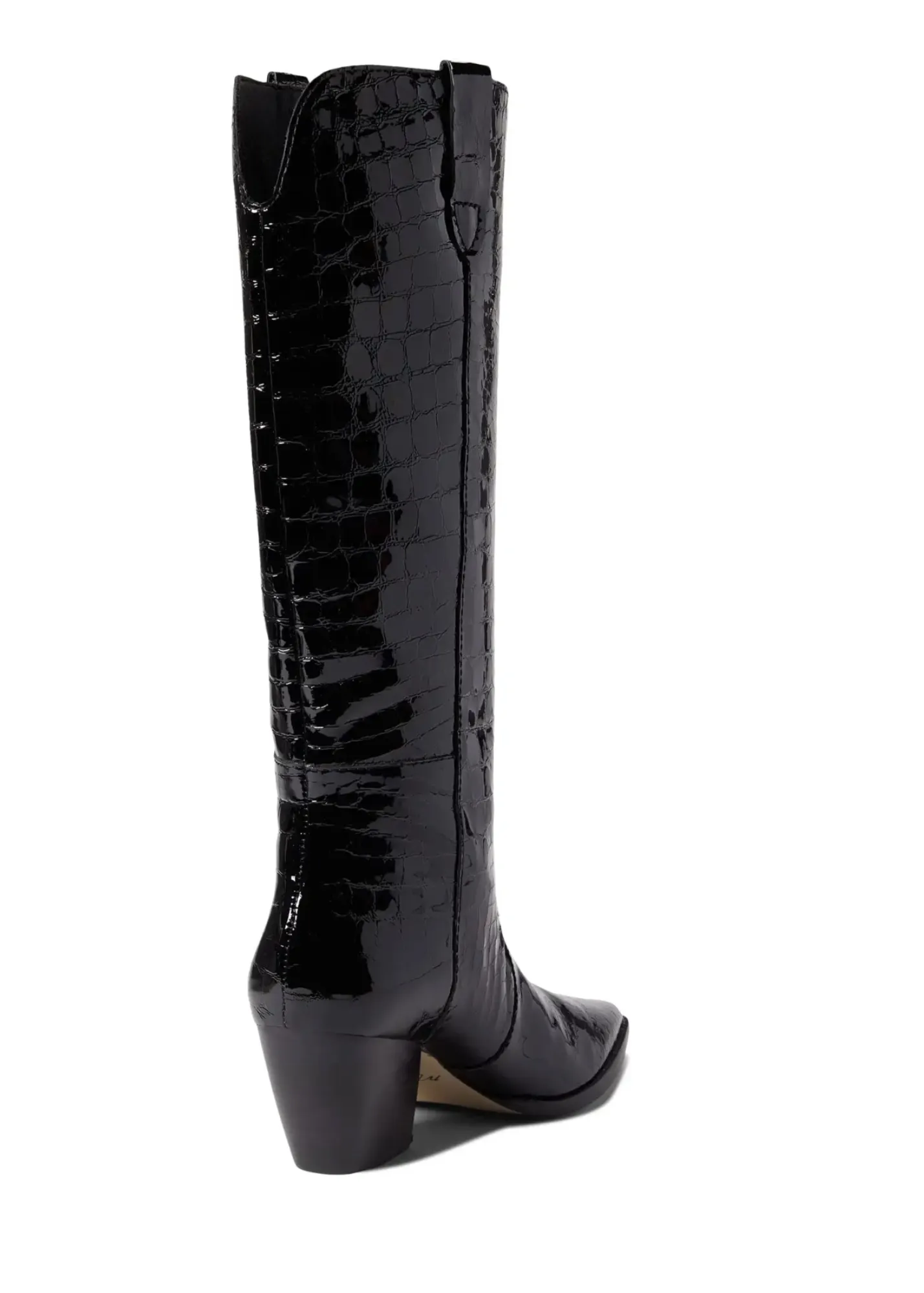 Stella Tall Boots in Black Croc