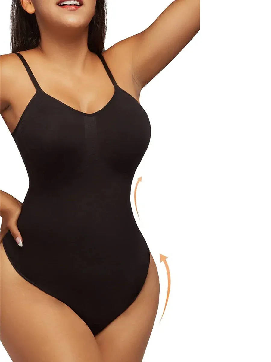 Stylish Women's Plus Size Black Nylon Bodysuit Set