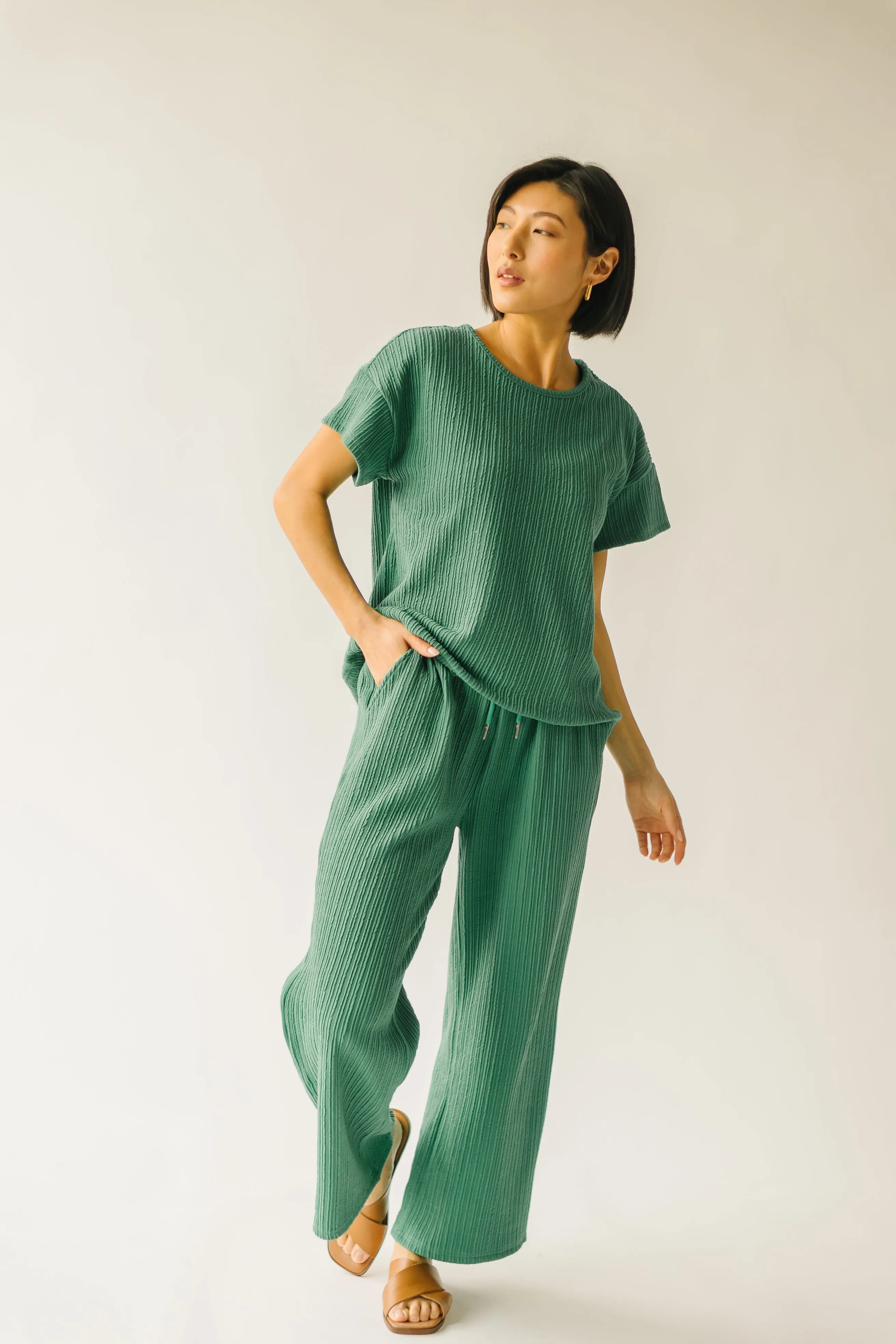 The Sadoski Ribbed Pant in Green