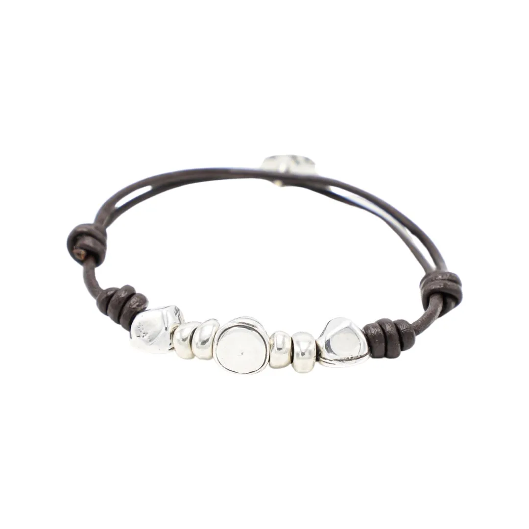 TRA-LA-RA MEN SLIDING KNOTS LEATHER BRACELET