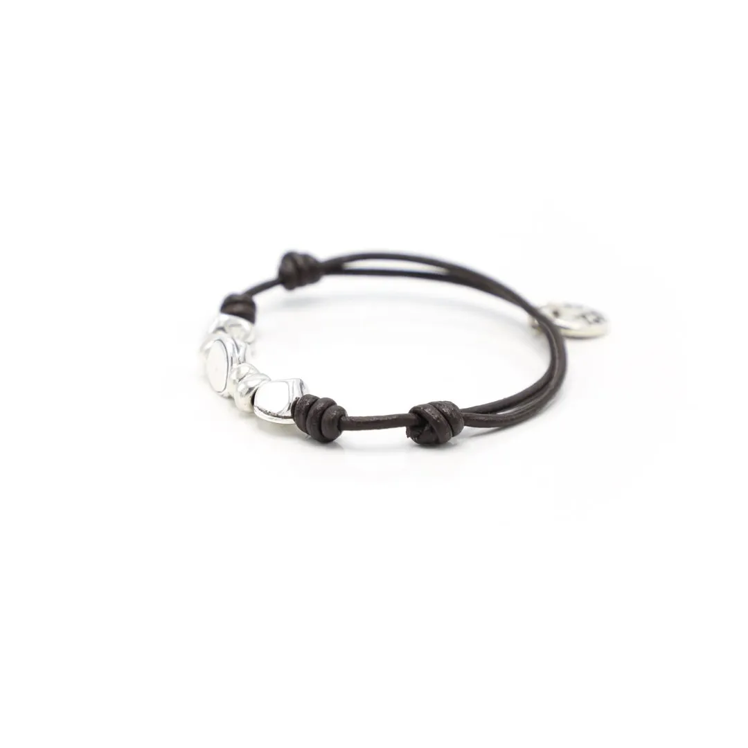 TRA-LA-RA MEN SLIDING KNOTS LEATHER BRACELET