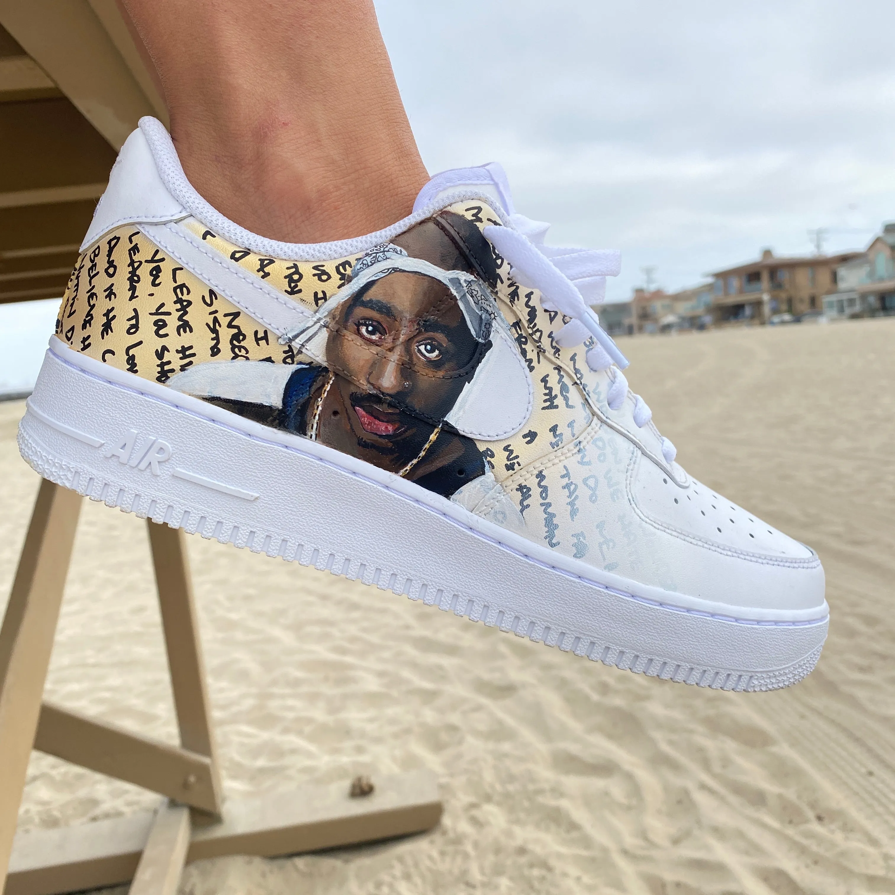 Tupac Portrait Nike Air Force 1s