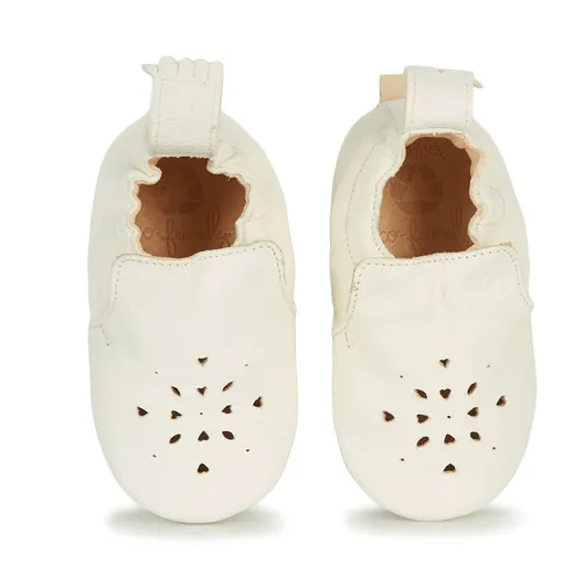 White Heart Baby Shoes