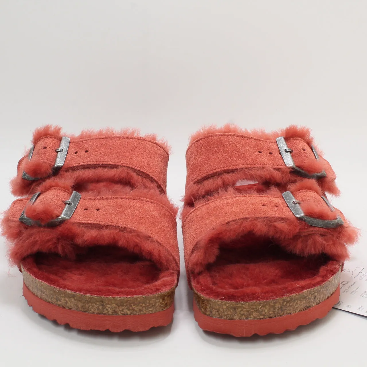 Womens Birkenstock Arizona Shearling Sienna Red Suede - UK Size 7